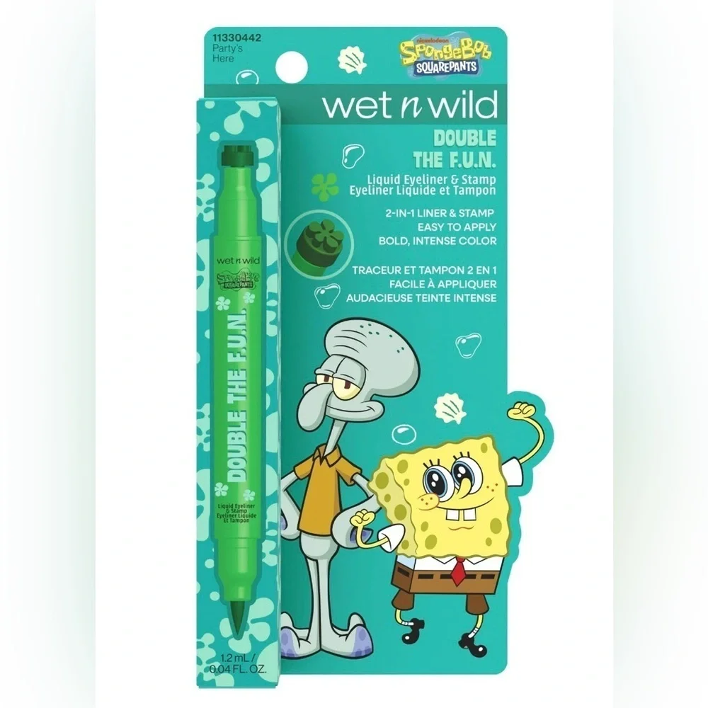 Wet N Wild SpongeBob Double The F.U.N. Liquid Eyeliner and Stamp - Party'S Here